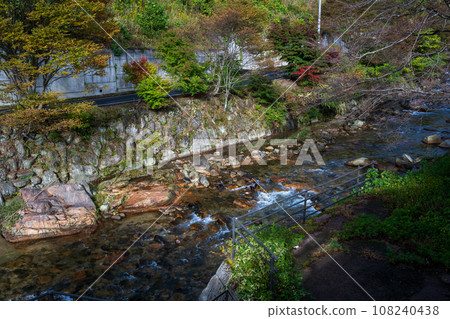 Autumn clear stream in Nishiawakura Village, Okayama Prefecture, Japan Autumn clear stream in Nishiawakura Village, Okayama Prefecture, Japan 108240438