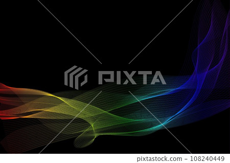 rainbow simple line wave rainbow simple line wave 108240449