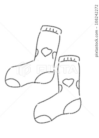襪子的簡單線條畫 襪子的簡單線條畫 108242272
