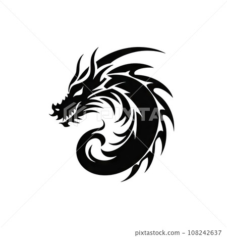 Set Dragon Tattoo Or Emblem Traditional Chinese Asian Style The Symbol Of  Wealth And Luxury Vector Illustration Stock Illustration - Download Image  Now - iStock