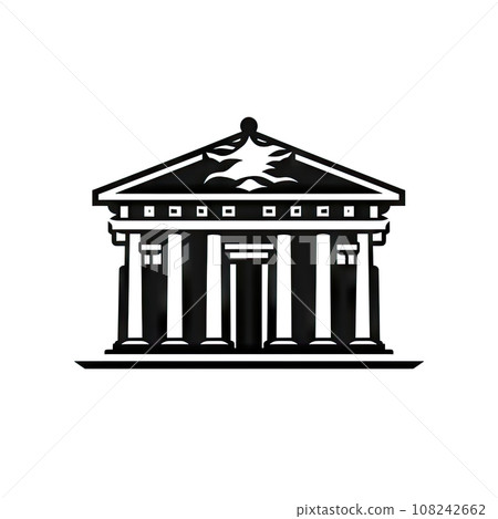 Greek Temple Icon, Europe Palace Isolated, Parthenon Silhouette, Historical Architecture, Acropolis Greek Temple Icon, Europe Palace Isolated, Parthenon Silhouette, Historical Architecture, Acropolis 108242662