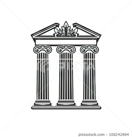 Greek Temple Icon, Europe Palace Isolated, Parthenon Silhouette, Historical Architecture, Acropolis Greek Temple Icon, Europe Palace Isolated, Parthenon Silhouette, Historical Architecture, Acropolis 108242664