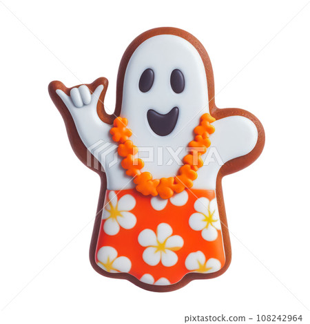 cute Halloween ghost gingerbread. cute Halloween ghost gingerbread. 108242964