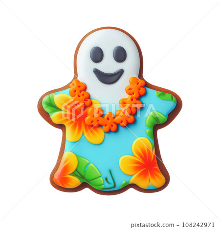 cute Halloween ghost gingerbread. cute Halloween ghost gingerbread. 108242971