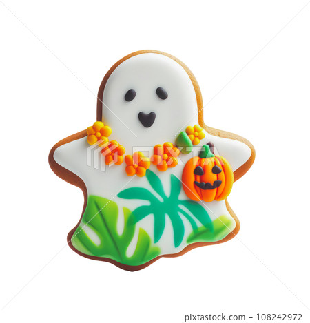 cute Halloween ghost gingerbread. cute Halloween ghost gingerbread. 108242972