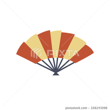 Folding fan illustration Folding fan illustration 108243096