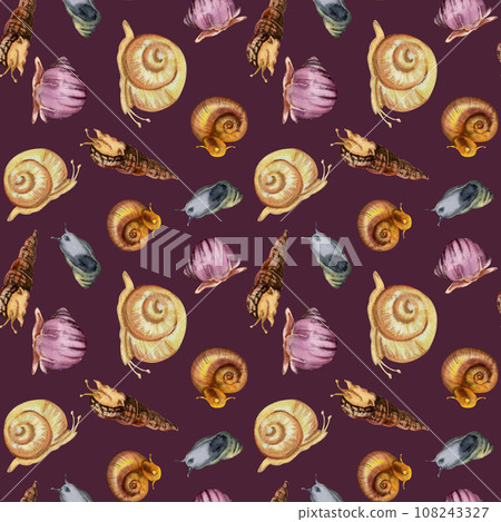 Hand drawn watercolor aquarium fish, algae, sealife. Marine exotic underwater illustration. Seamless pattern isolated on dark background. Design for shops, brochure, print, card, wall art, textile. Hand drawn watercolor aquarium fish, algae, sealife. Marine exotic underwater illustration. Seamless pattern isolated on dark background. Design for shops, brochure, print, card, wall art, textile. 108243327