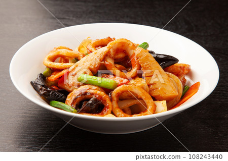 Stir-fried squid and bamboo shoots with XO sauce Stir-fried squid and bamboo shoots with XO sauce 108243440