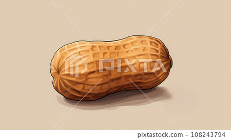 Hand drawn cartoon peanut illustration 108243794