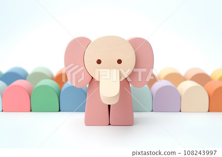 可愛的大象(3D) 可愛的大象(3D) 108243997