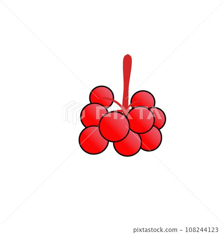 Illustration of red berries from the mountain Illustration of red berries from the mountain 108244123