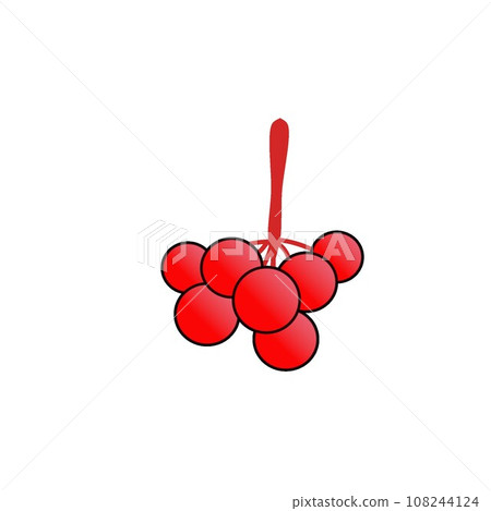 Illustration of red berries from the mountain Illustration of red berries from the mountain 108244124
