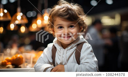 Amazed chef boy in pro kitchen Amazed chef boy in pro kitchen 108244378