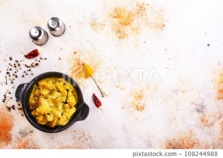 Chicken curry or masala in bowl 108244988