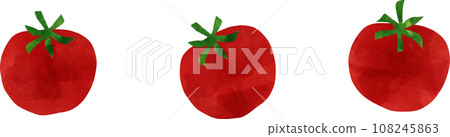 Ripe watercolor cherry tomatoes 108245863