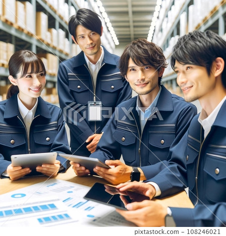 在倉庫工作的商務人員 108246021