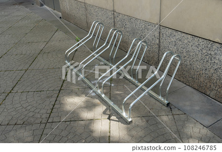 City Bicycle Parking, Bike Station Modern Bike Storage, Security Concept, Empty Street Bicycle Parking City Bicycle Parking, Bike Station Modern Bike Storage, Security Concept, Empty Street Bicycle Parking 108246785