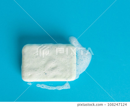 White Soap Bar Isolated, Body Care Cosmetic, Fruit Soapy Detergent, Solid Shampoo, Glycerin Soap White Soap Bar Isolated, Body Care Cosmetic, Fruit Soapy Detergent, Solid Shampoo, Glycerin Soap 108247124