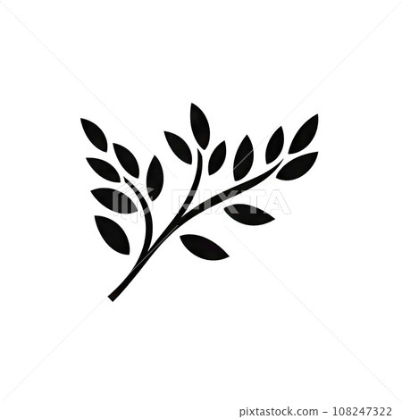 Laurel Branch Icon, Minimal Twig Symbol, Leaves Silhouette, Tree Branches Shape, Herbs, Plant Leaf Laurel Branch Icon, Minimal Twig Symbol, Leaves Silhouette, Tree Branches Shape, Herbs, Plant Leaf 108247322