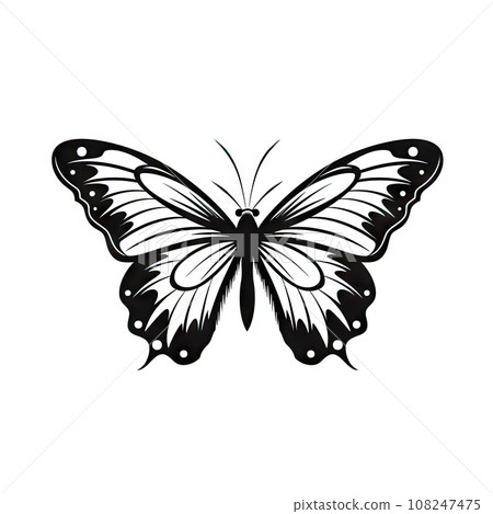 Butterfly Icon, Moth Symbol, Flying Insect Silhouette, Minimal Butterflies Wings Pictogram Butterfly Icon, Moth Symbol, Flying Insect Silhouette, Minimal Butterflies Wings Pictogram 108247475