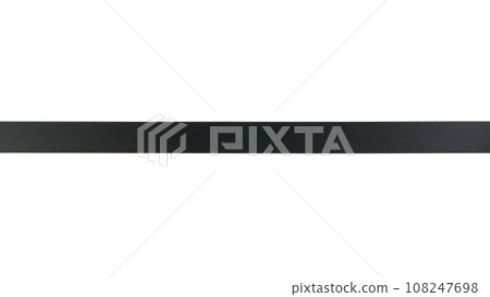 Black ribbon line for packaging isolated on white background 108247698