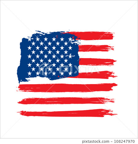 Grunge USA flag American flag with grunge texture Vector Grunge USA flag American flag with grunge texture Vector 108247970