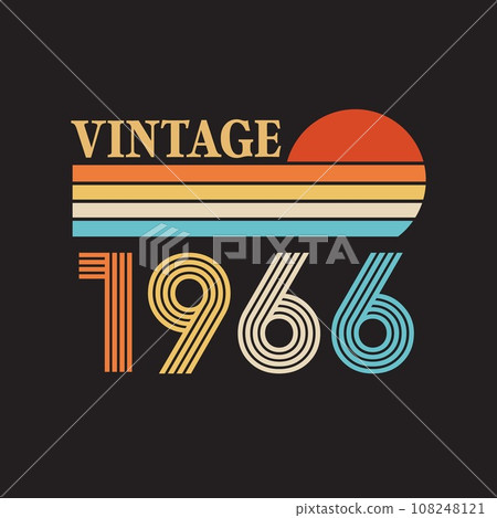 1966 vintage t shirt design vector 1966 vintage t shirt design vector 108248121