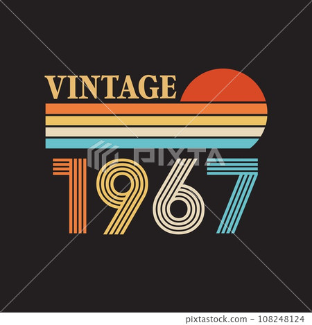 1967 vintage t shirt design vector 1967 vintage t shirt design vector 108248124