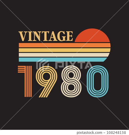 1980 vintage t shirt design vector 108248138