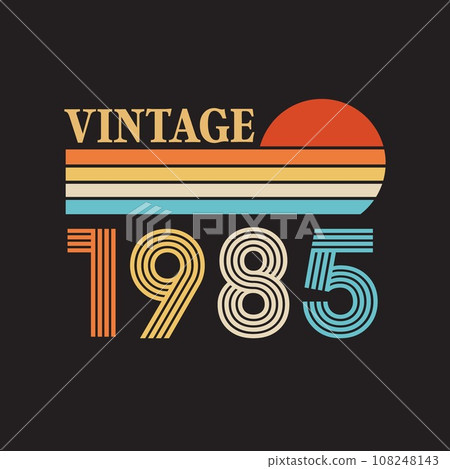 1985 vintage t shirt design vector 108248143