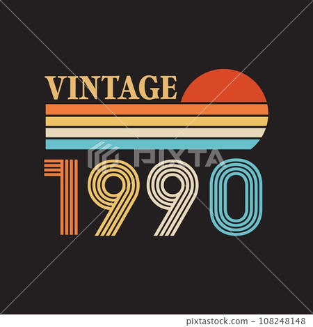 1990 vintage t shirt design vector 1990 vintage t shirt design vector 108248148
