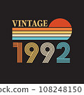 1992 vintage t shirt design vector 108248150