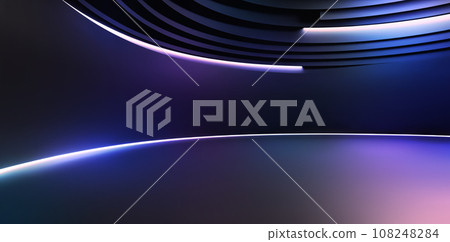 Abstract Dark Background with Neon Glow and Empty Space Abstract Dark Background with Neon Glow and Empty Space 108248284