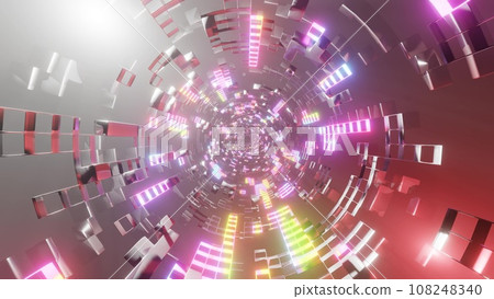 Colorful light tunnel 108248340