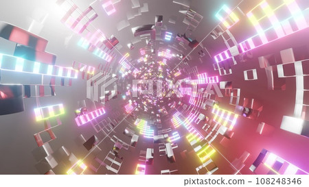 Colorful light tunnel 108248346
