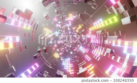 Colorful light tunnel 108248350