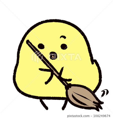 小雞用掃帚清潔 小雞用掃帚清潔 108249674