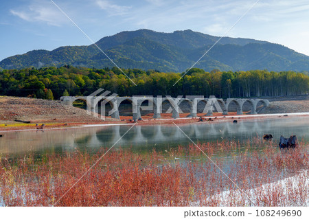 Taushubetsu River Bridge and Autumn Leaves Hokkaido Tourism October 108249690