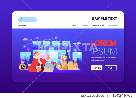 santa claus in red costume analyzing financial data on charts and graphs planning report market analysis accounting happy new year merry christmas santa claus in red costume analyzing financial data on charts and graphs planning report market analysis accounting happy new year merry christmas 108249763