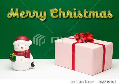 Santa, snowman and Christmas presents Santa, snowman and Christmas presents 108250101