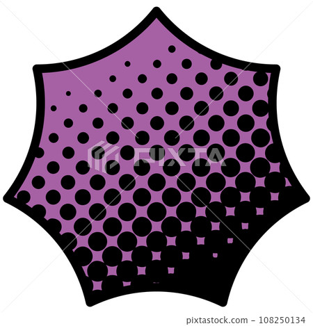 Speech bubble illustration 6 [Black halftone (purple)] 108250134