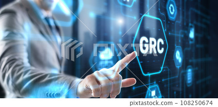 GRC Governance Risk and Compliance concept 108250674