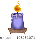 Halloween candle holiday October festival  108251071