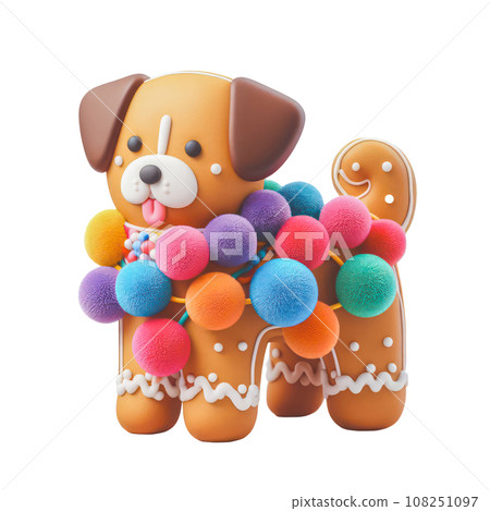 cute Christmas gingerbread decoration. cute Christmas gingerbread decoration. 108251097
