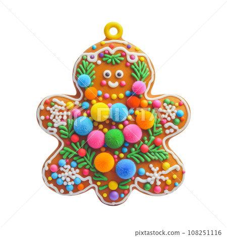 cute Christmas gingerbread decoration. 108251116
