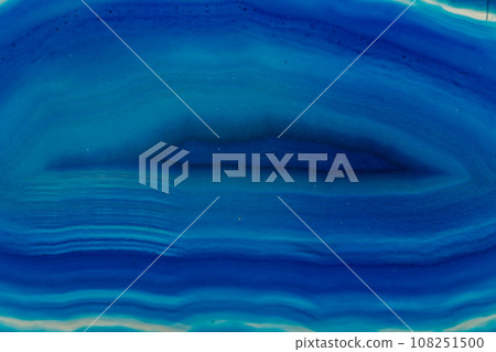 Macro mineral stone Blue Agate breed a white background 108251500