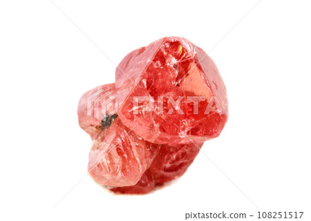 Macro mineral spinel stone on white background 108251517