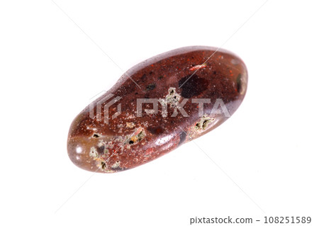 Macro mineral stone jasper on a white background Macro mineral stone jasper on a white background 108251589