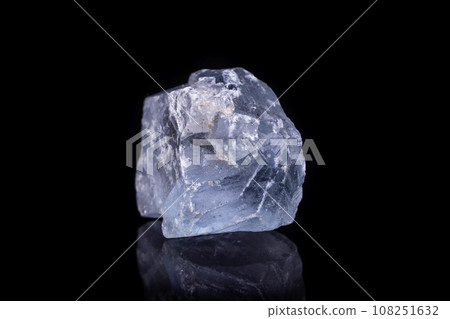 Macro mineral stone angelite on black background Macro mineral stone angelite on black background 108251632