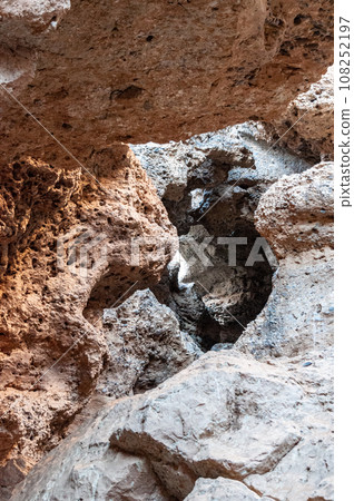 Inside Sesriem canyon in Namibia 108252197